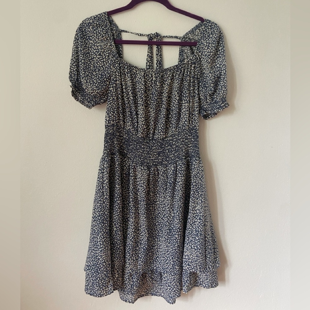 She + Sky Blue Cheetah Print Dress